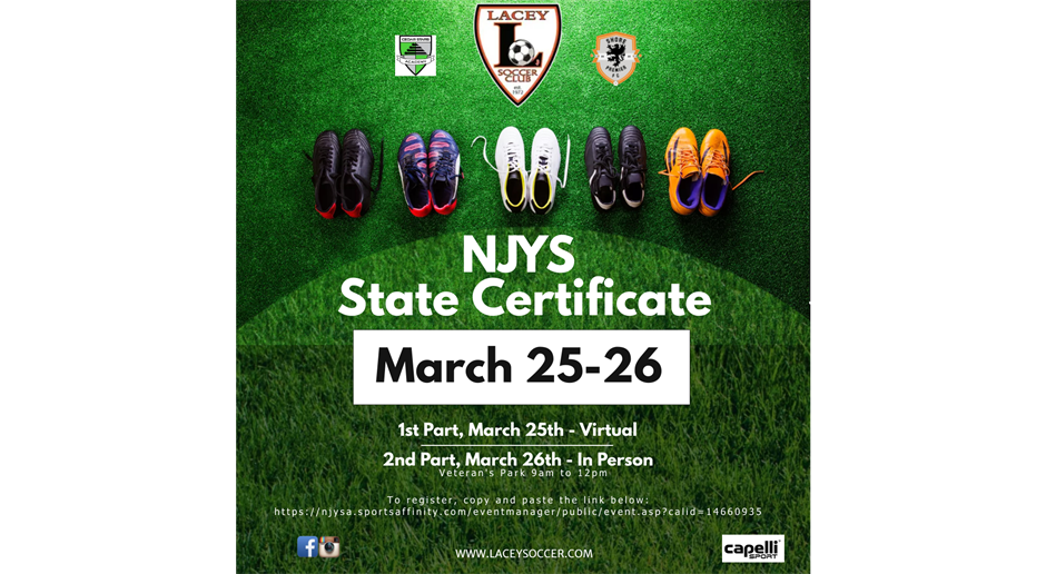 Earn Your NJYS Coach Certificate!!!